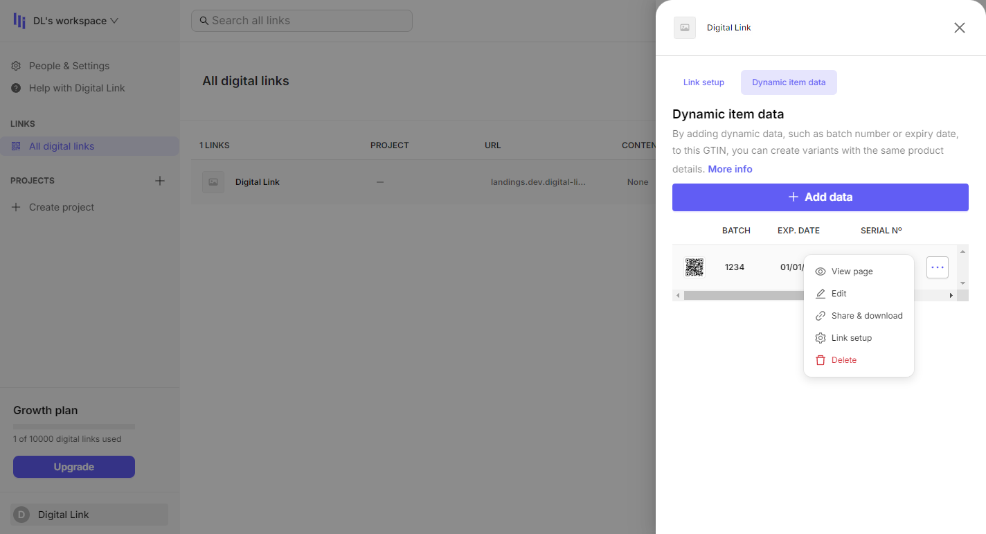 How to create variants of a digital link