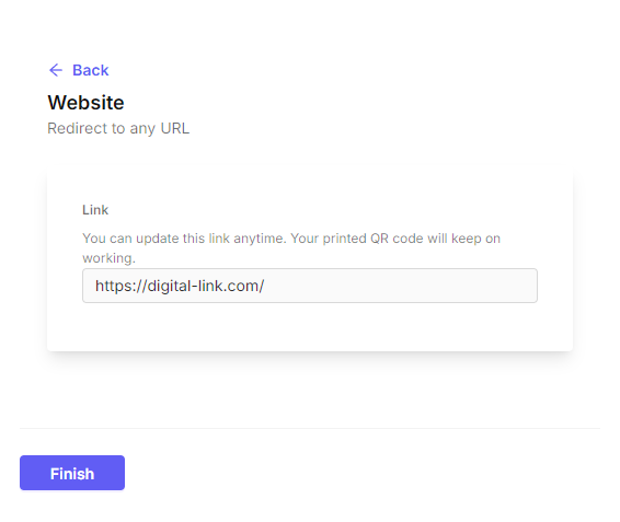 QR content - Redirect to website 2