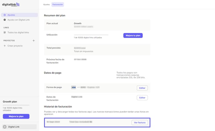 Billing - Download invoice 1 ES