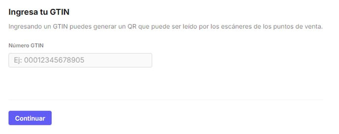 Enter your GTIN ES